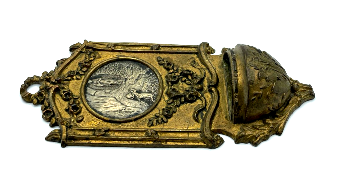 Antik Weihwasserkessel für Wand um 1880 Lourdes Pilger Souvenir Historismus5