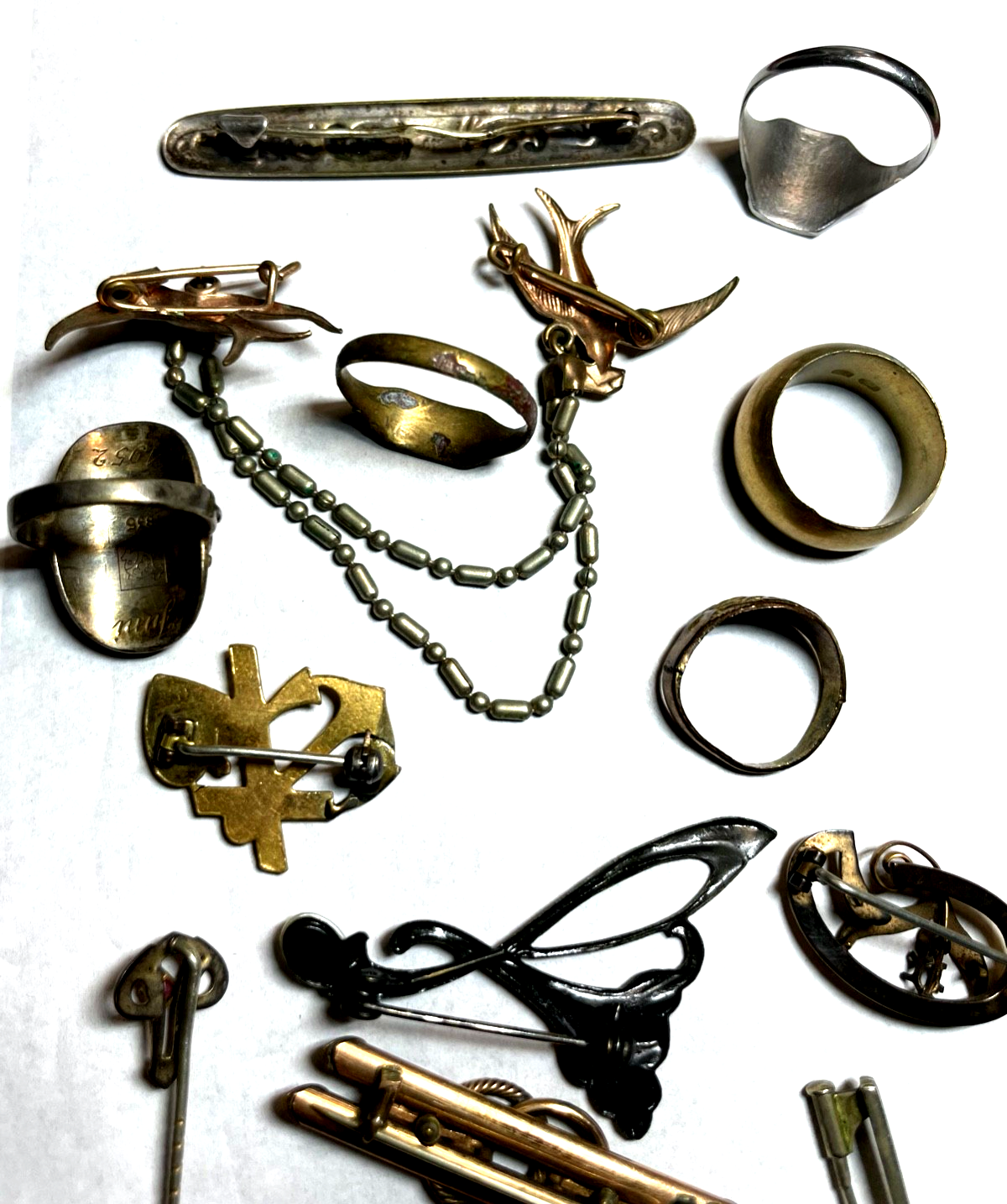Alter Schmuck Antikschmuck Konvolut zum Basteln Ausschlachten Weiterverarbeiten5