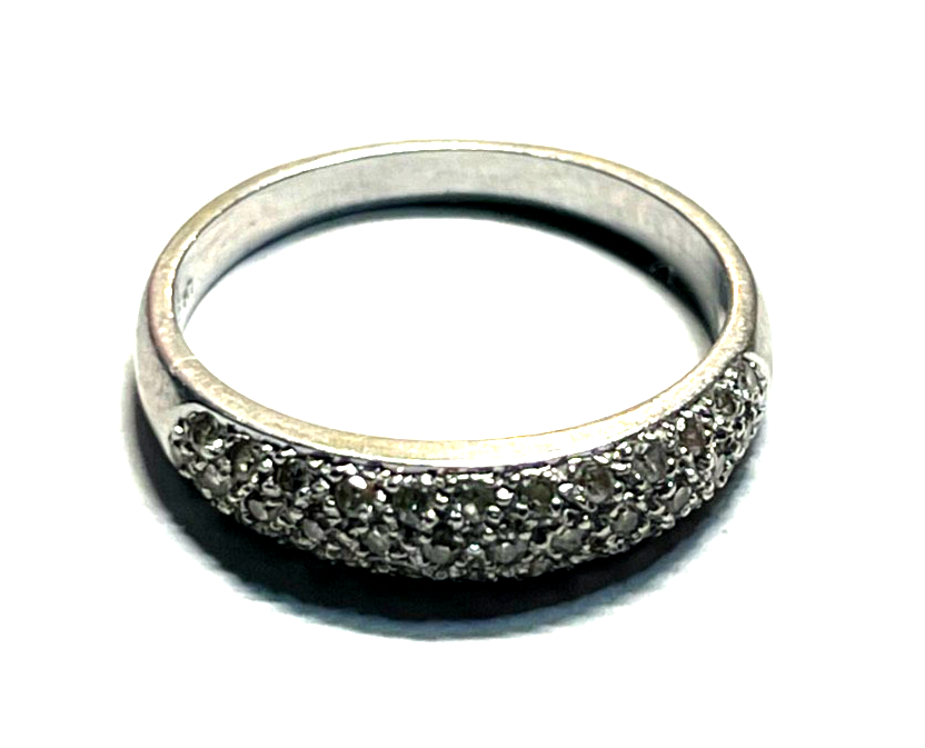 585 Gold 14 K Weißgold Ring Brillanten Halbkuppel Ø 17,8 mm RG 56 Juwelier7
