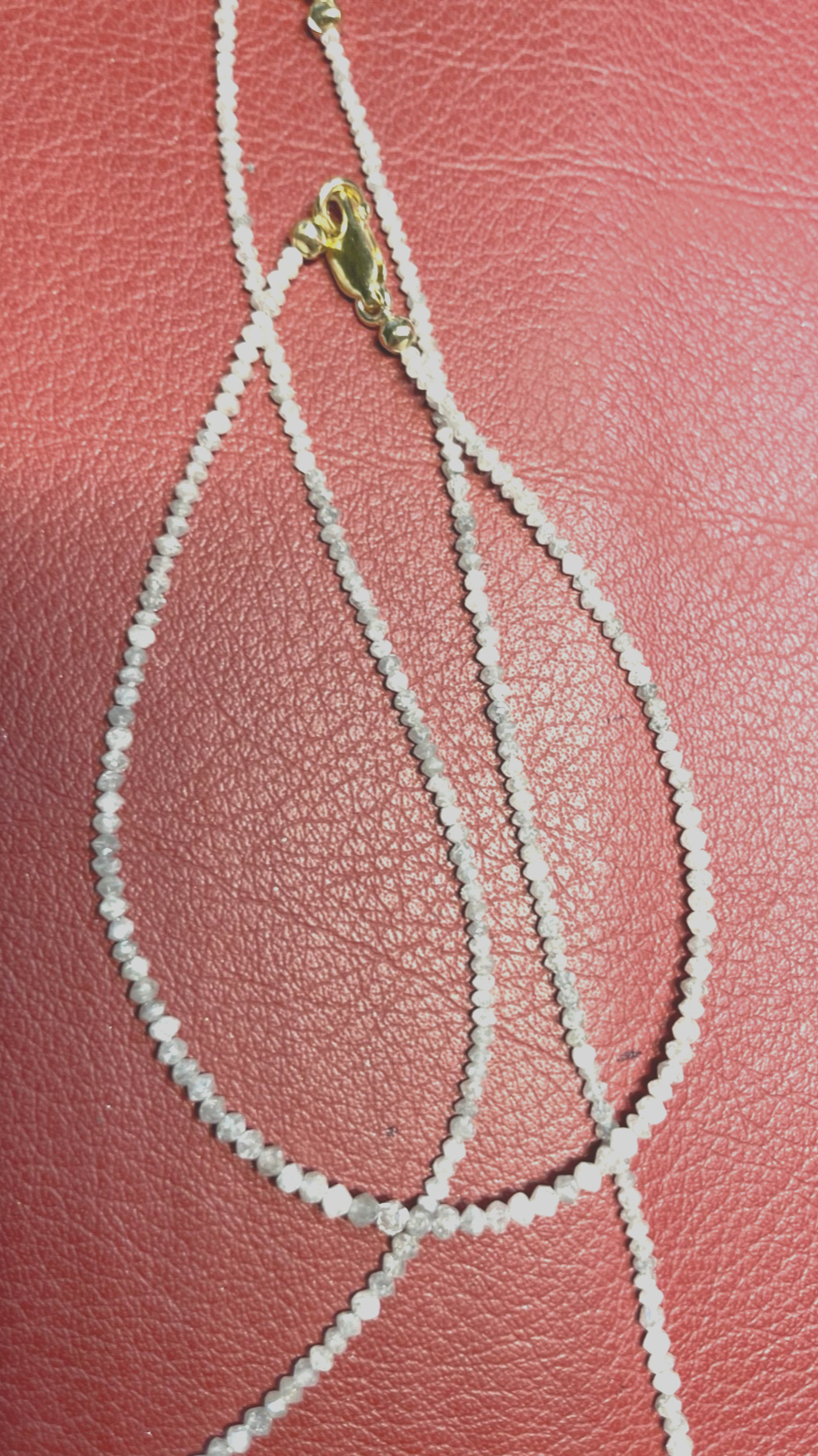 Set Armband + Kette natürlicher Diamant facettiert 375 Gold Karabiner neuwertig5