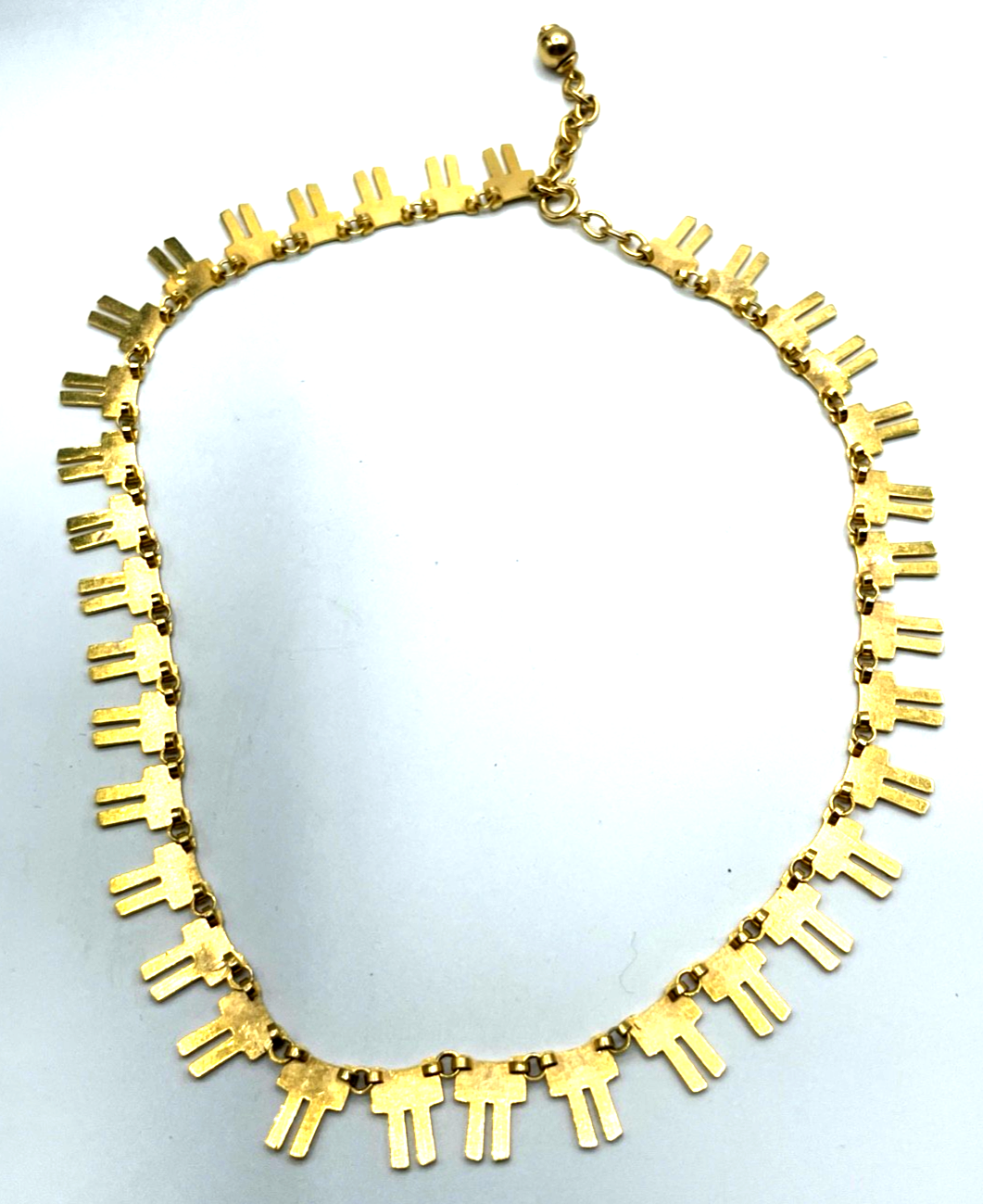 Edle vintage Modeschmuck Statement Halskette vergoldet top gepflegt Qualität !!!5