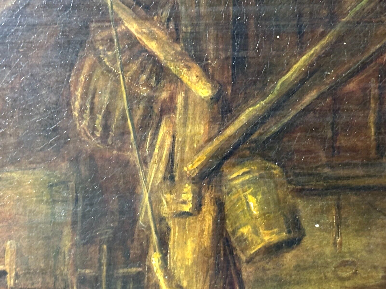 Öl auf auf Kupferplatte - Genre - Wirtshausszene nach David Teniers - gerahmt12