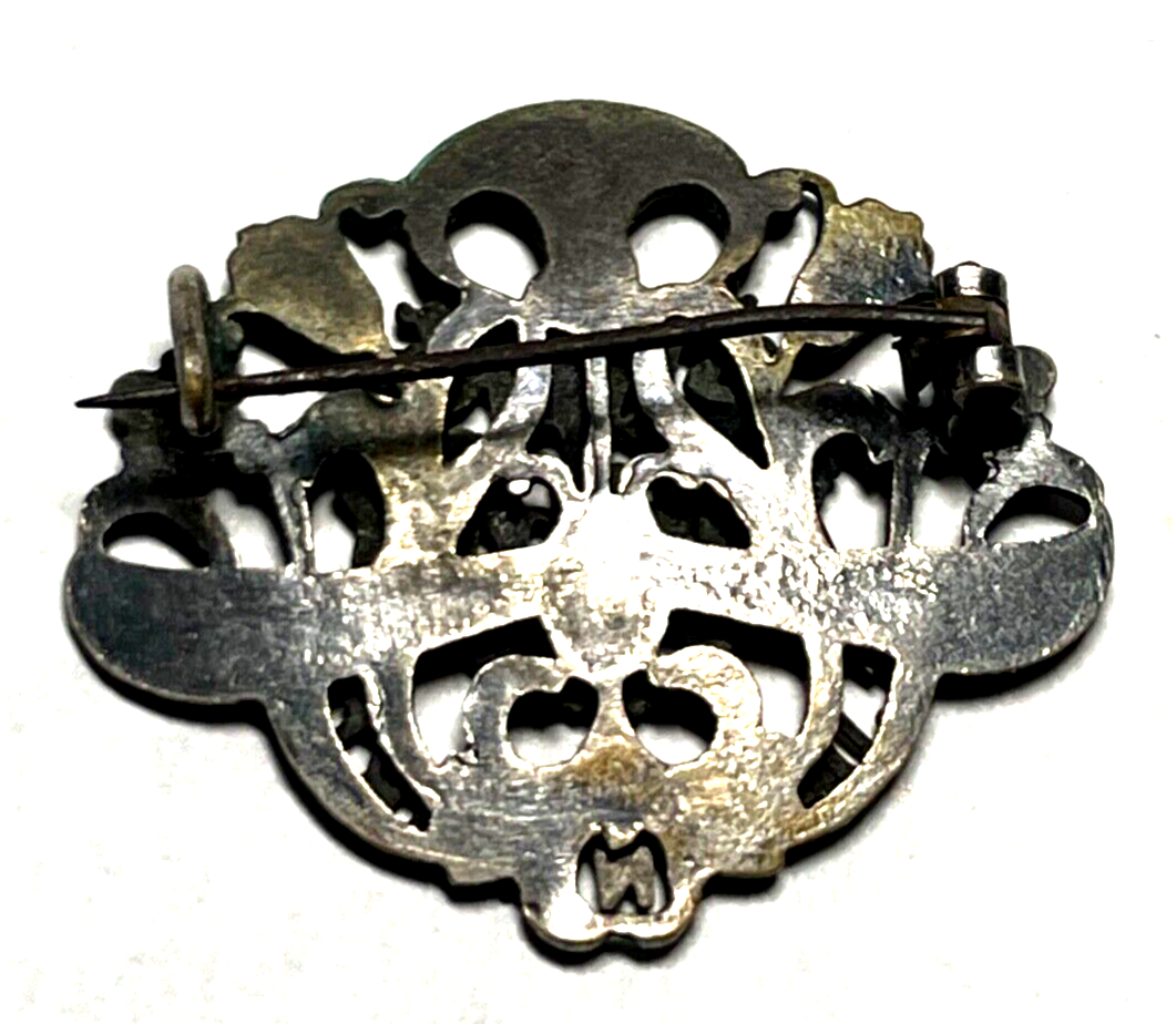 Antik Brosche Anstecknadel S.C. De Montmartre vor 1900 Pilger Souvenir France3