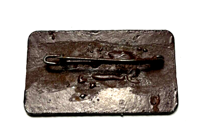 Vintage Emaille Brosche Anstecknadel Handarbeit feine Handmalerei sehr gepflegt4