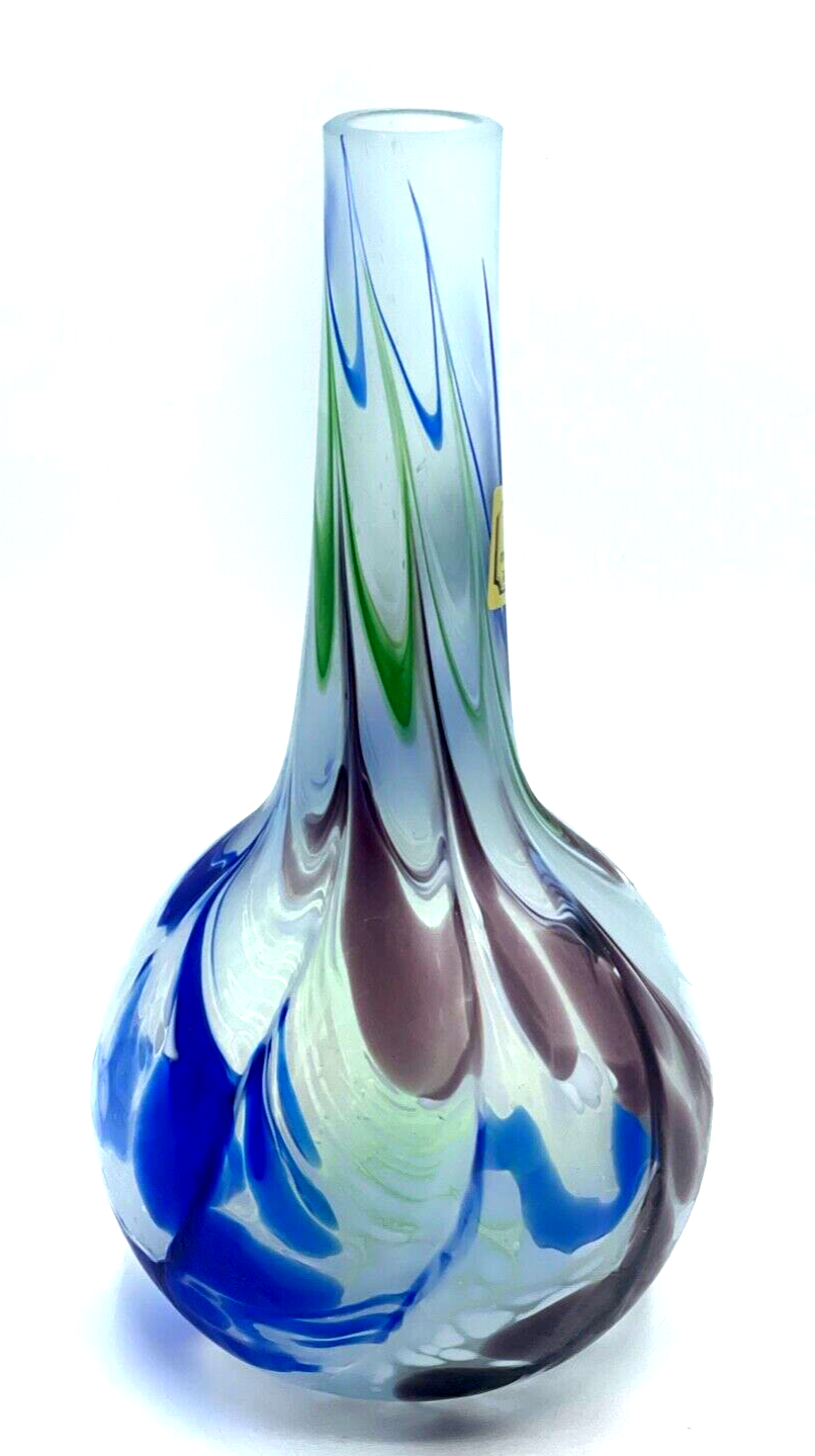 Dorotheenhütte Wolfach Unikat dekoratives Kunstglas Vase Handarbeit H 27,5 cm3