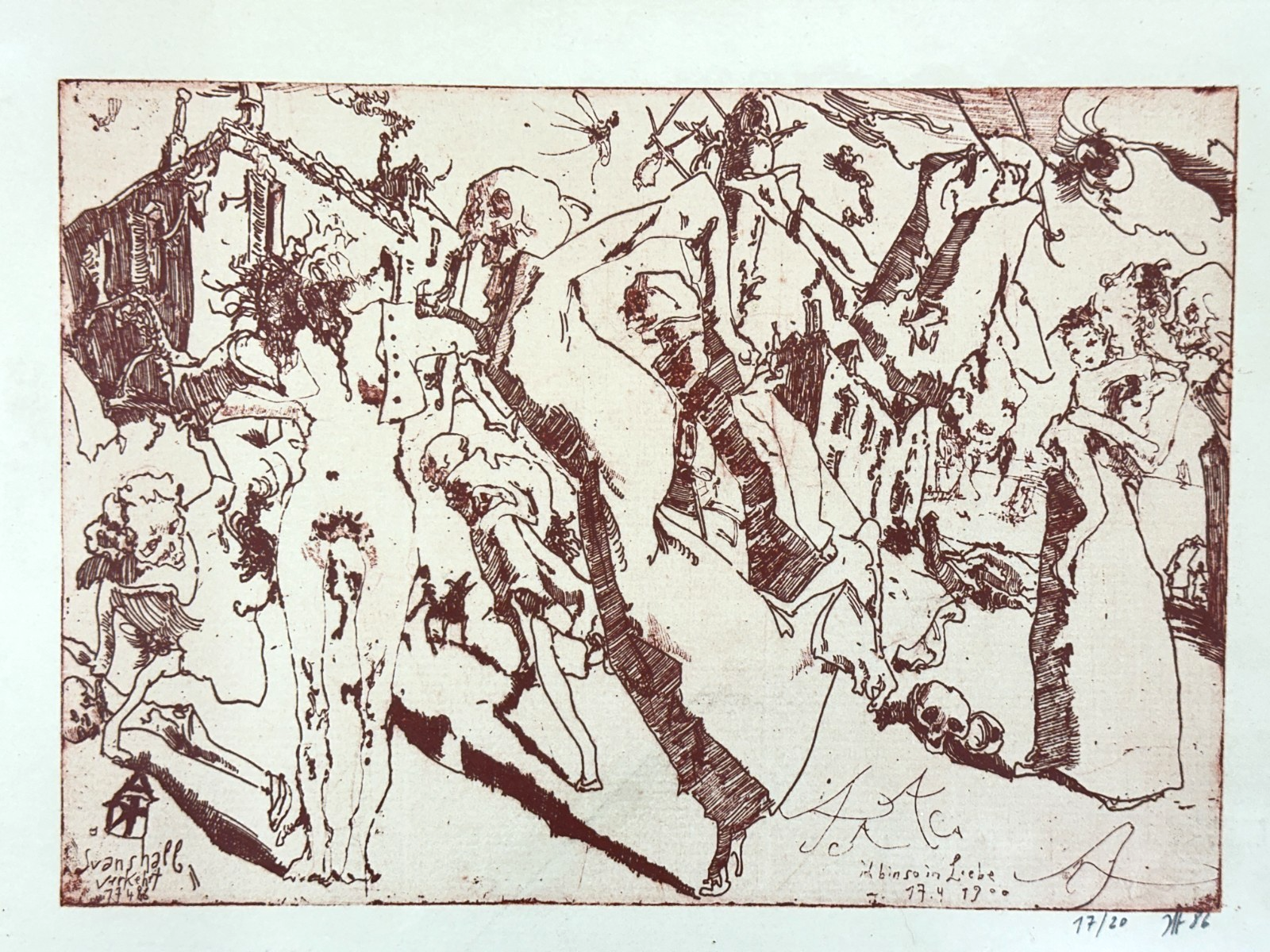 Horst Janssen – „Svanshall verkehrt“ - 1986 – signierte Lithografie (17/20)  RAR2