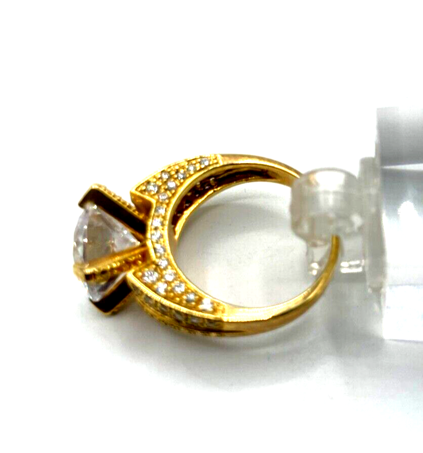 Mega Statement 925 Silber Ring Zirkonia Feuer Ø 12 mm RG 60 Ø 19 mm Cocktail8