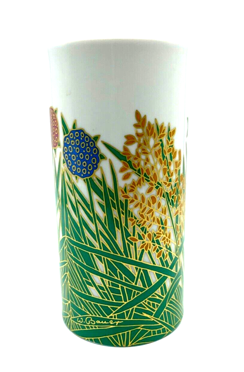 Rosenthal Porzellan Vase Zylinder Form Wolf Bauer H 18,5 cm Ø 9 cm studio-linie0