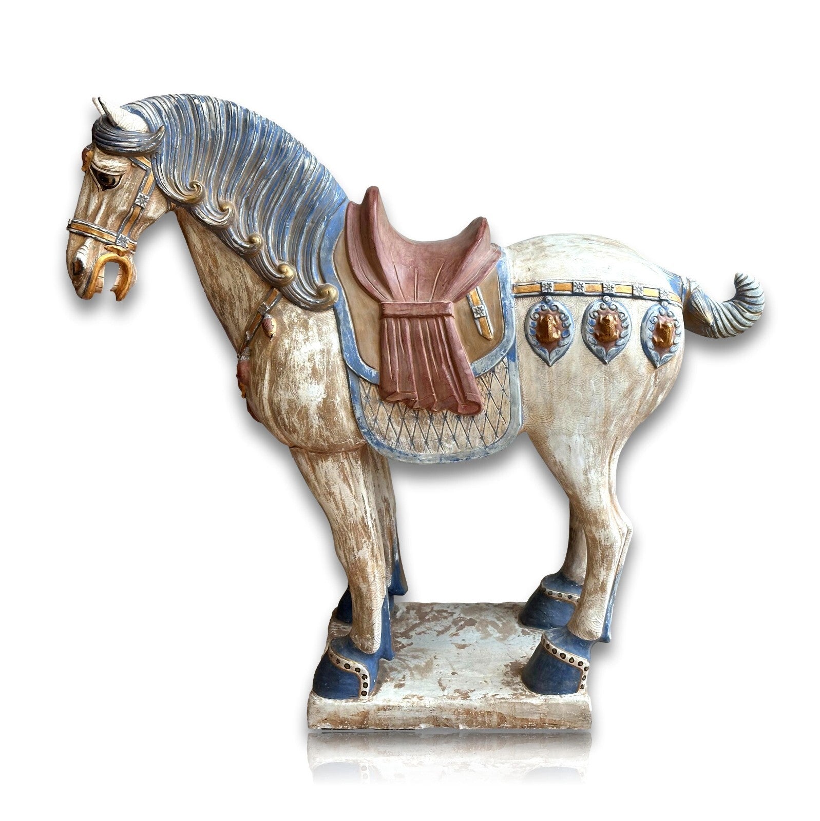 XL Tang Pferd Horse - Tang Dynastie - Chinesisches Kriegspferd - Gebrannter Ton0