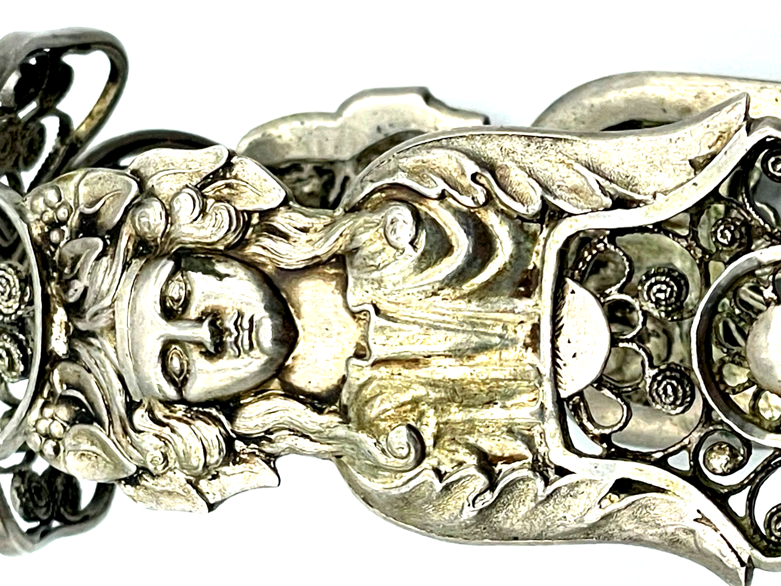 Historisch edle Gebäckzange filigrane Zange echt Silber frühes 19. Jahrhundert2