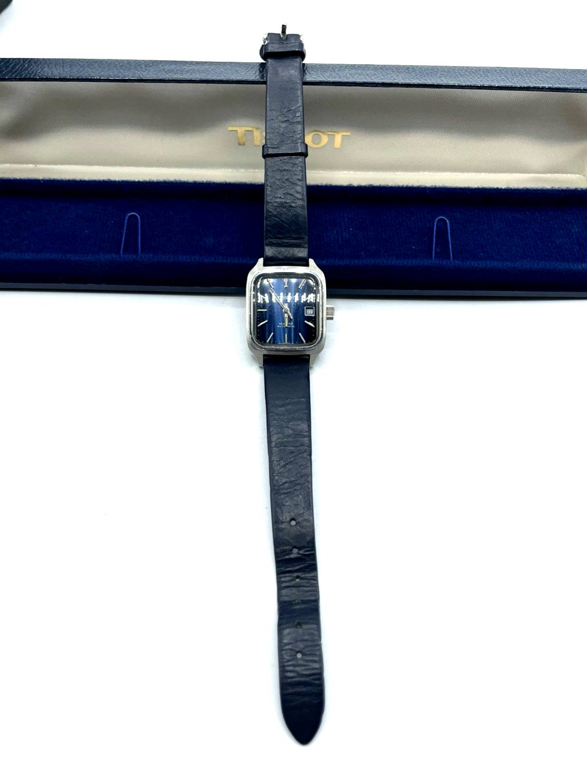 Damen Armbanduhr Tissot Seastar automatic blau läuft einwandfrei mit Box gepfl.0