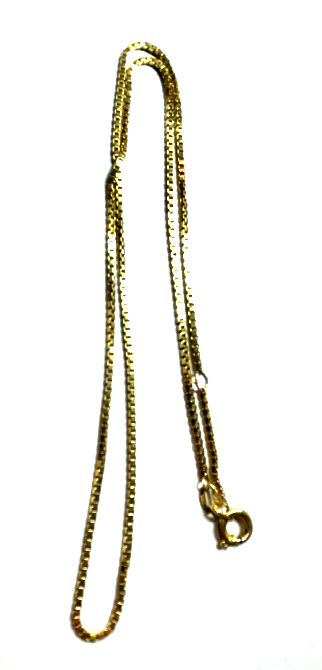 585 Gold 14 K Gelbgold Kette Venezianerkette unisex L 35,5 -38 cm B 1 mm gepfl.5