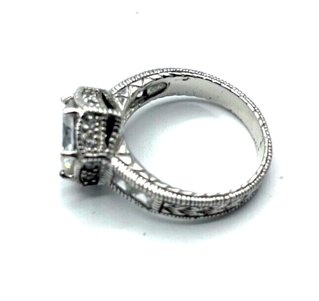 Mega Statement 925 Silber Ring Zirkonia Feuer Ø 10 mm RG 60 Ø 19 mm Cocktail5