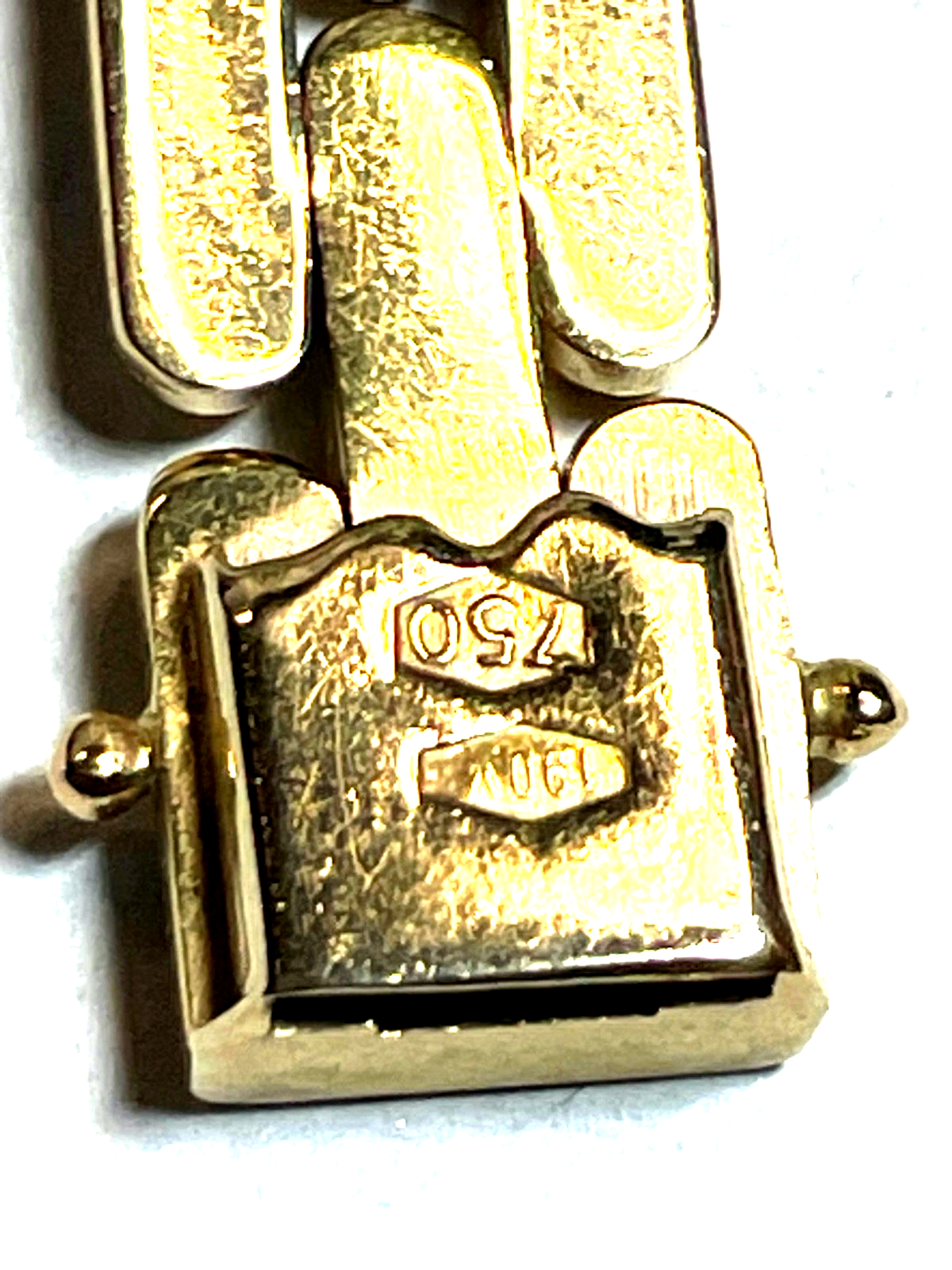 Solides 750 Gold 18 K apartes Armband Juwelier L 18,5 cm B 12 mm gepflegt 29,094