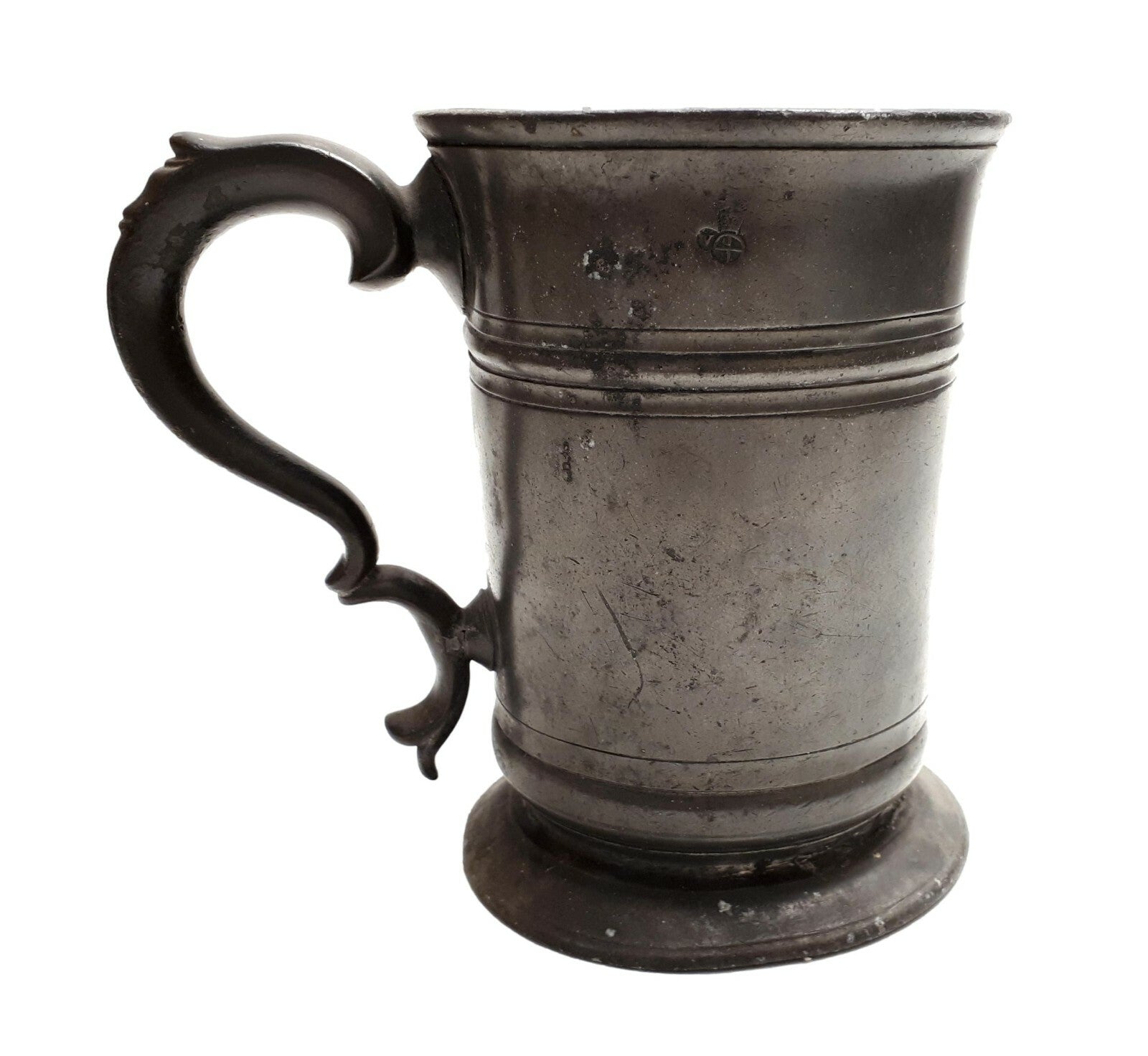 Ausschankgefäß Zinn - England London 1850 - Punziert - Monogramm graviert - 1L2