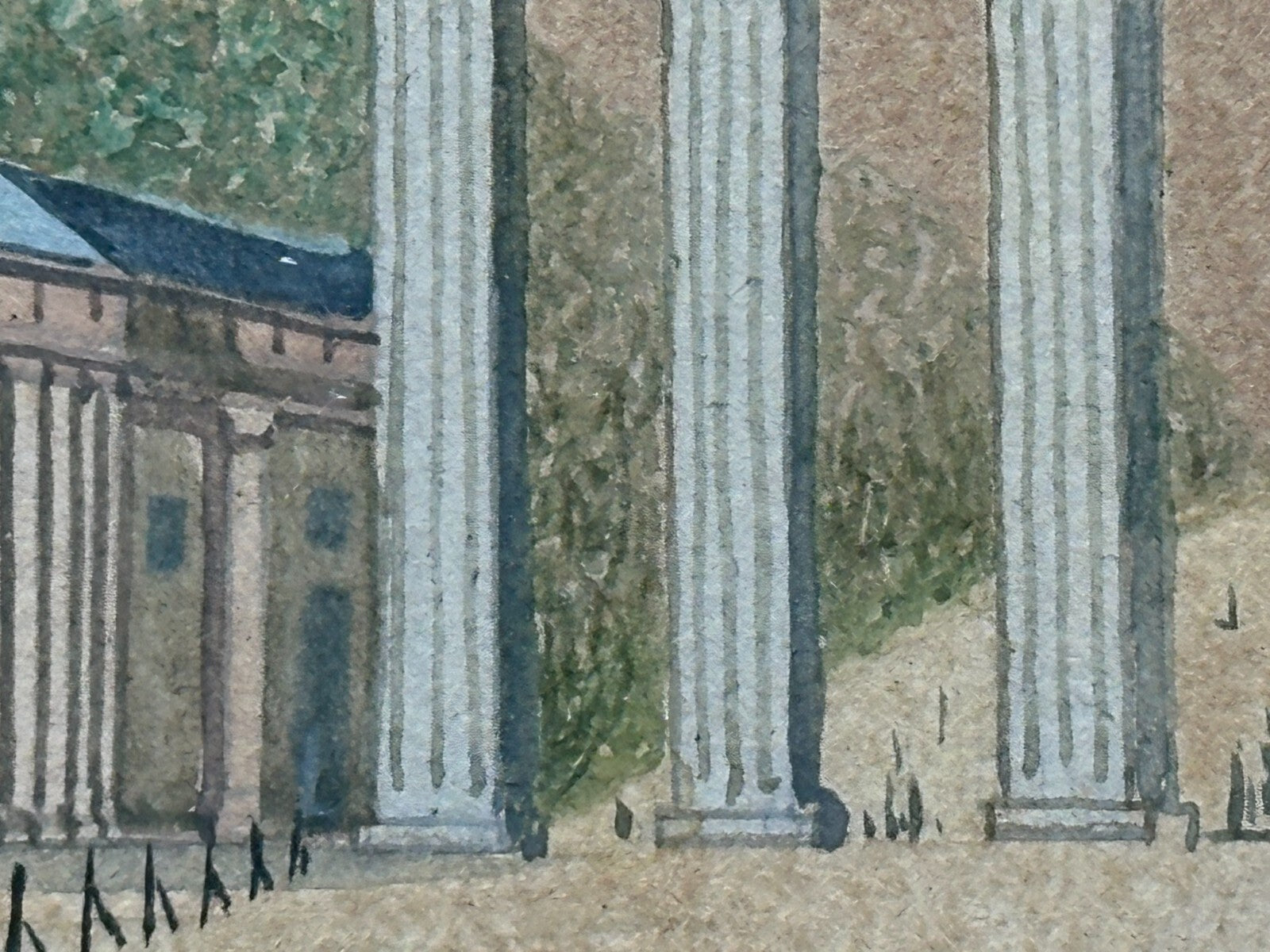 Aquarell auf Papier - P. Müller - Berlin Brandenburger Tor - Sign. gerahmt9