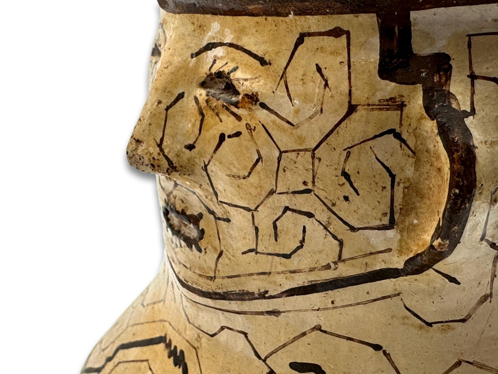 Shipibo-Maskengefäß aus peruanischer Keramik - 40er 50er Jahre Peru - Two Face10