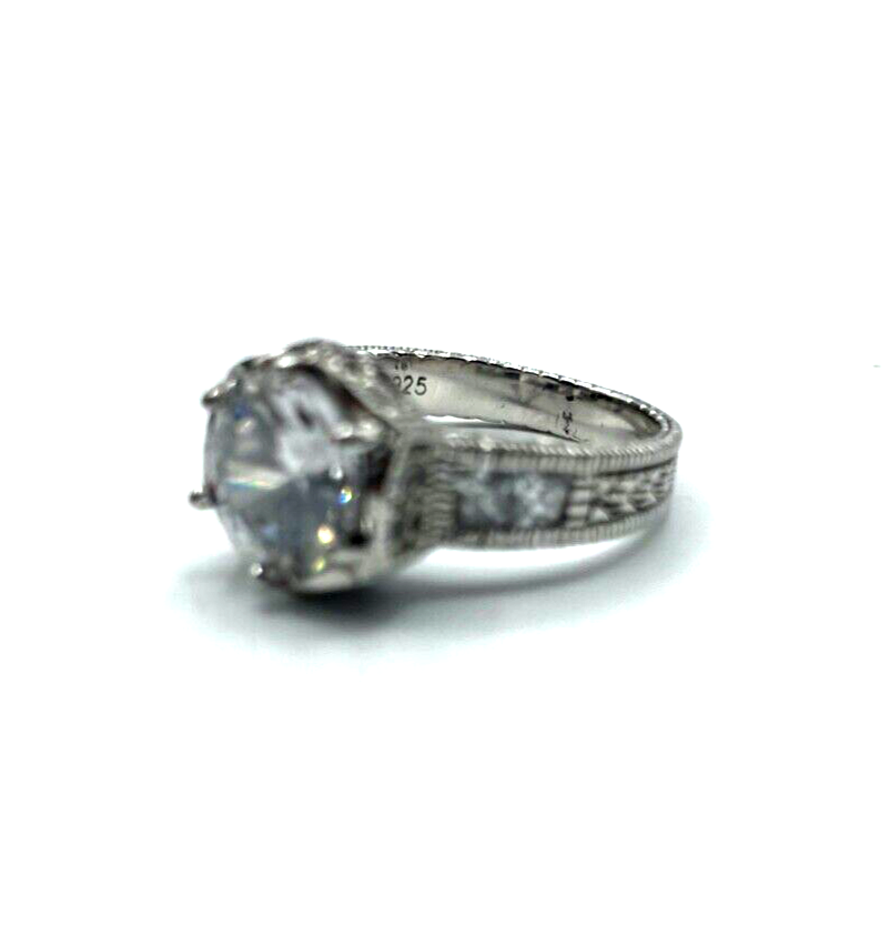 Mega Statement 925 Silber Ring Zirkonia Feuer Ø 10 mm RG 60 Ø 19 mm Cocktail6