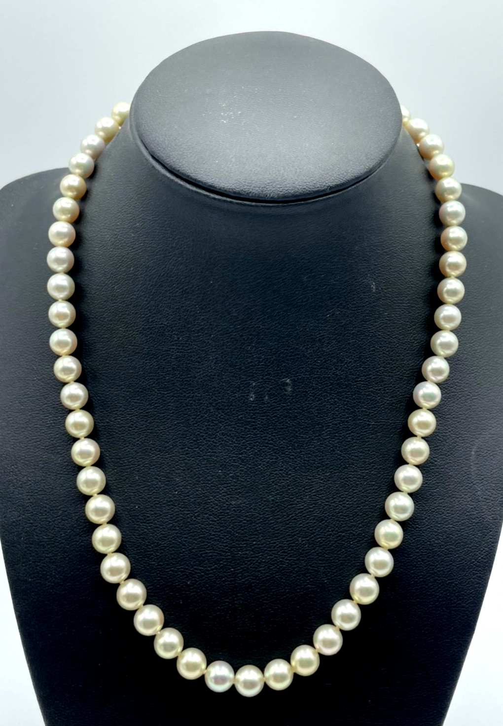 750 Gold 18 K Gold + Smaragde an 44 cm Südsee Perlen Perlenkette Perlencollier1
