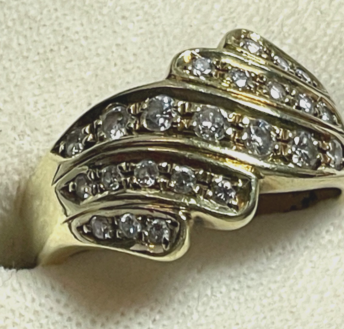 14 K 585 Gold Ring Brillanten Top Wesselton 0,5 ct. Juwelier Ø 18,5 mm RG 5814