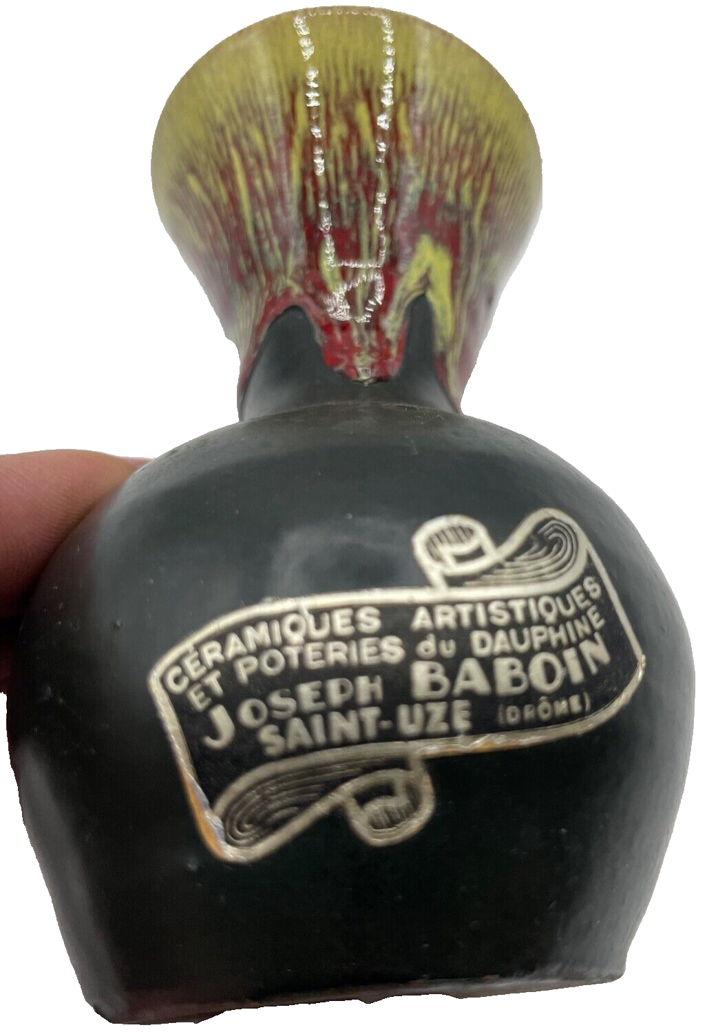 Kl. handgefertigte Künstler Keramik midcentury Joseph Baboin Frankreich H 12 cm0
