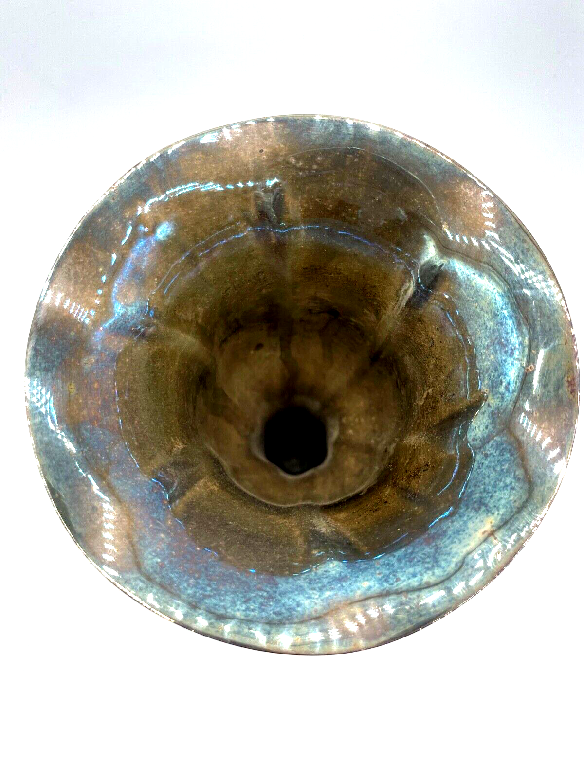 Antik 835 Silber Vase formschöner Kelch Halbmond Krone Löwe Punzen H 24 cm topp3