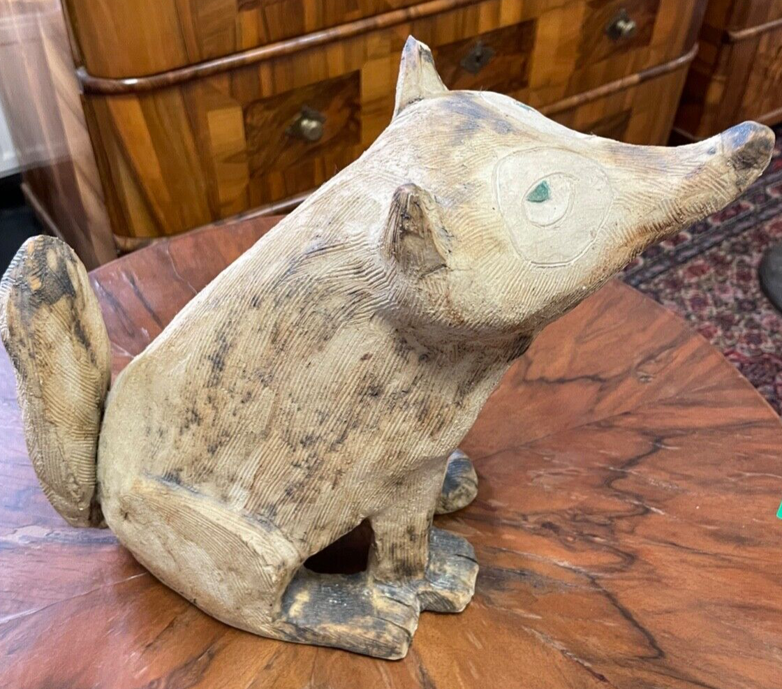 Gr. attraktive Künstler Keramik Figur Fuchs von Gloria Maliarik Skulptur Rarität0