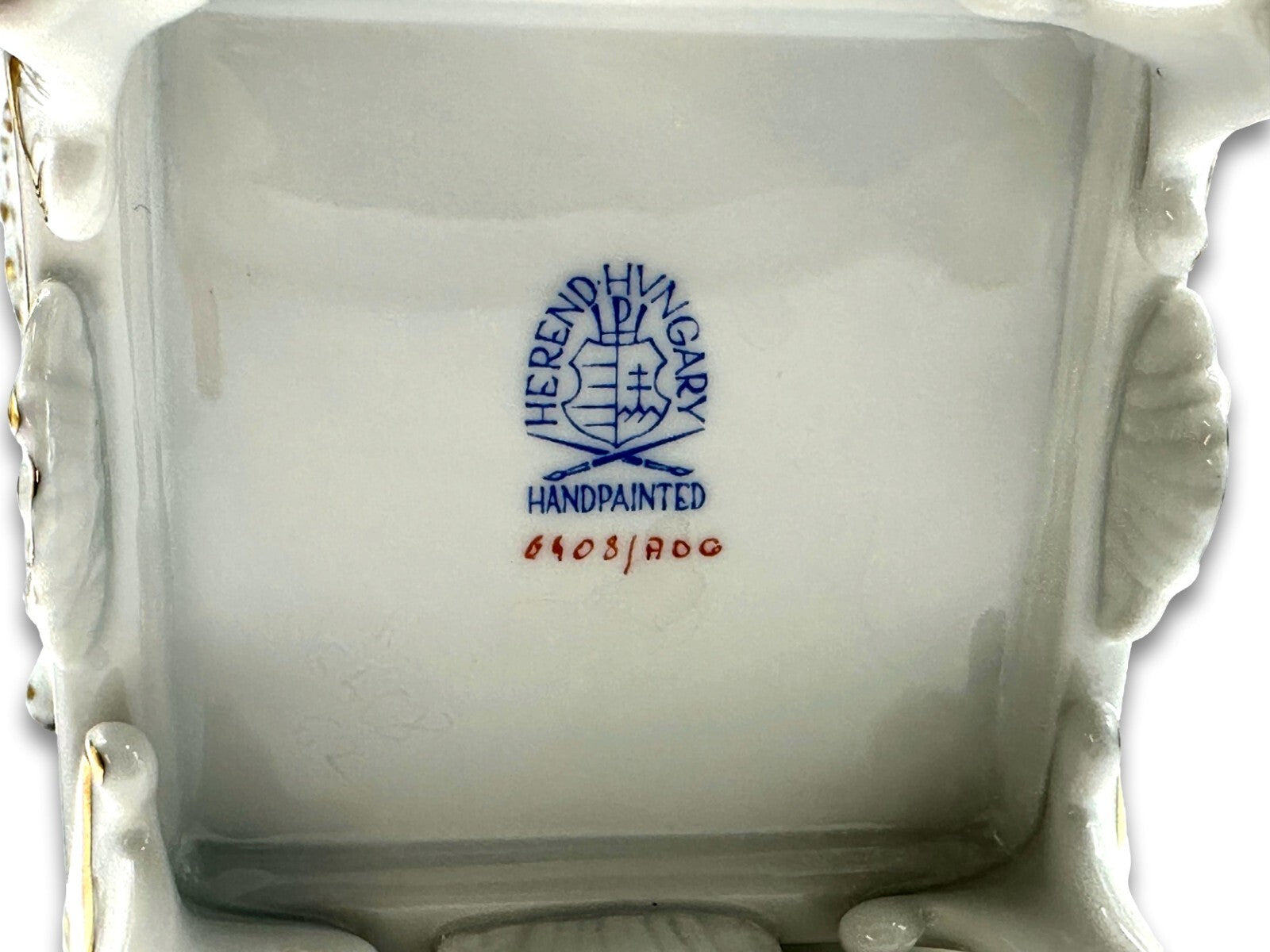 Herend 6408 AO - Cachepot Übertopf - Porzellan - Apponyi Orange - Handbemalt6