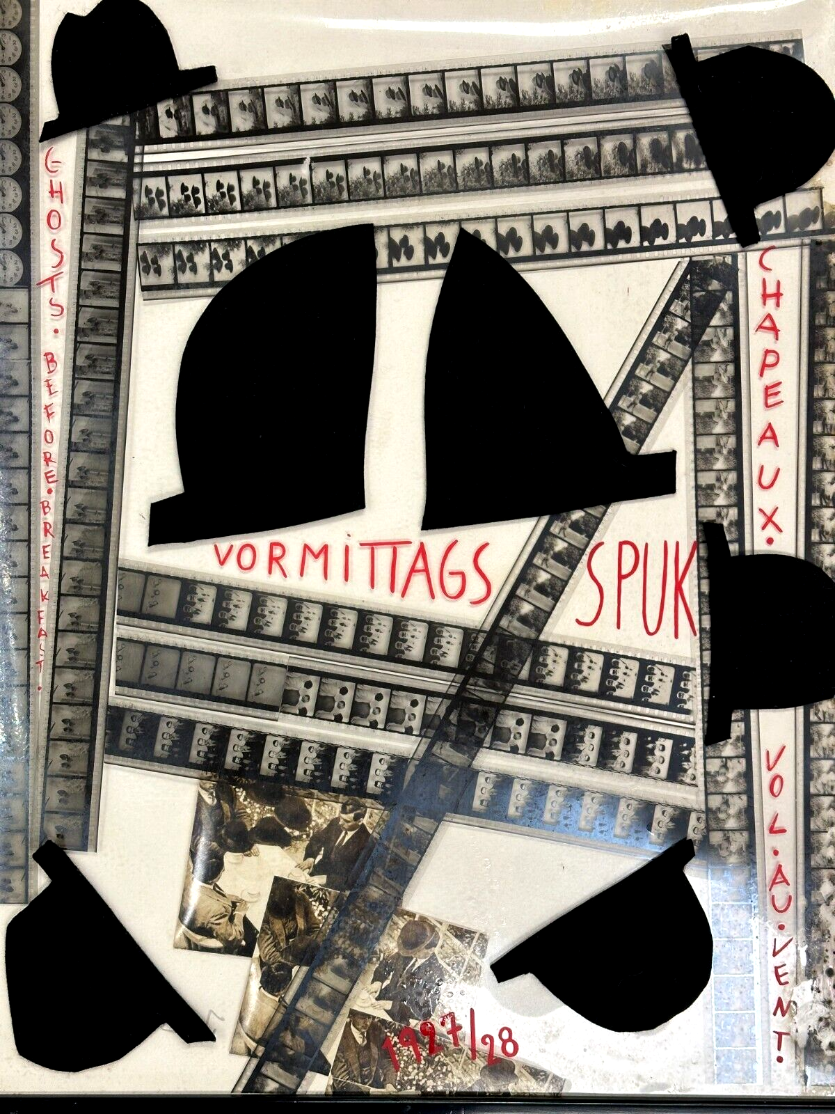 Hans Richter - Collage - Vormittags-Spuck Chapeaux - ca. 1973 - Nr. 4/40 - sign.1