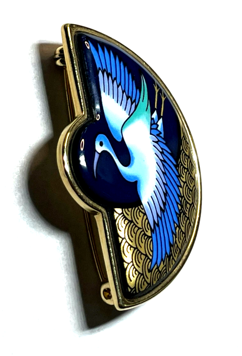 Michaela Frey Team Brosche Anstecknadel Emaille Malerei Handarbeit wie neu5