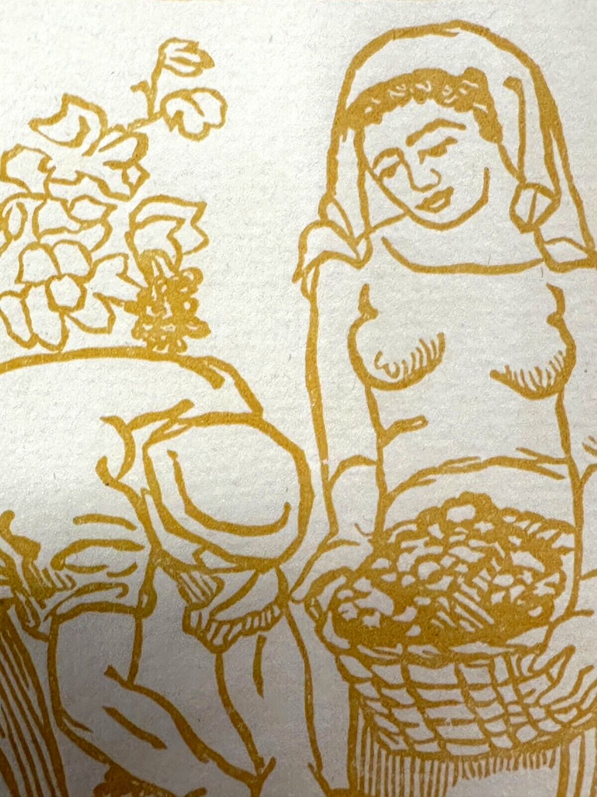 Aristide Maillol - Holzschnitt - 'Die Ernte' - gerahmt hinter Glas - Monogramm6