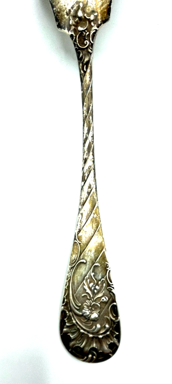Antik großer 800 Silber Schöpflöffel Vorleger Historismus L 21 cm style rocaille5