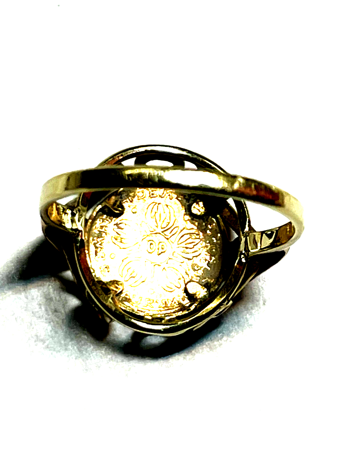 Vintage 585 Gold 14 K Münzring Kennedy Ø 16,9 mm RG 53 Juwelier Qualität gepfl.7