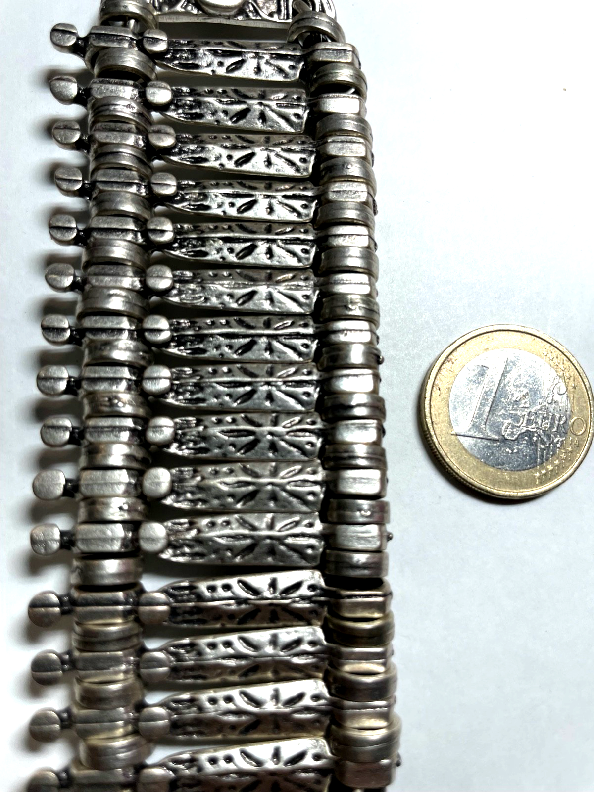 Vintage stattliches Armband Orient silber farbig top gepflegt Breite 40 mm1