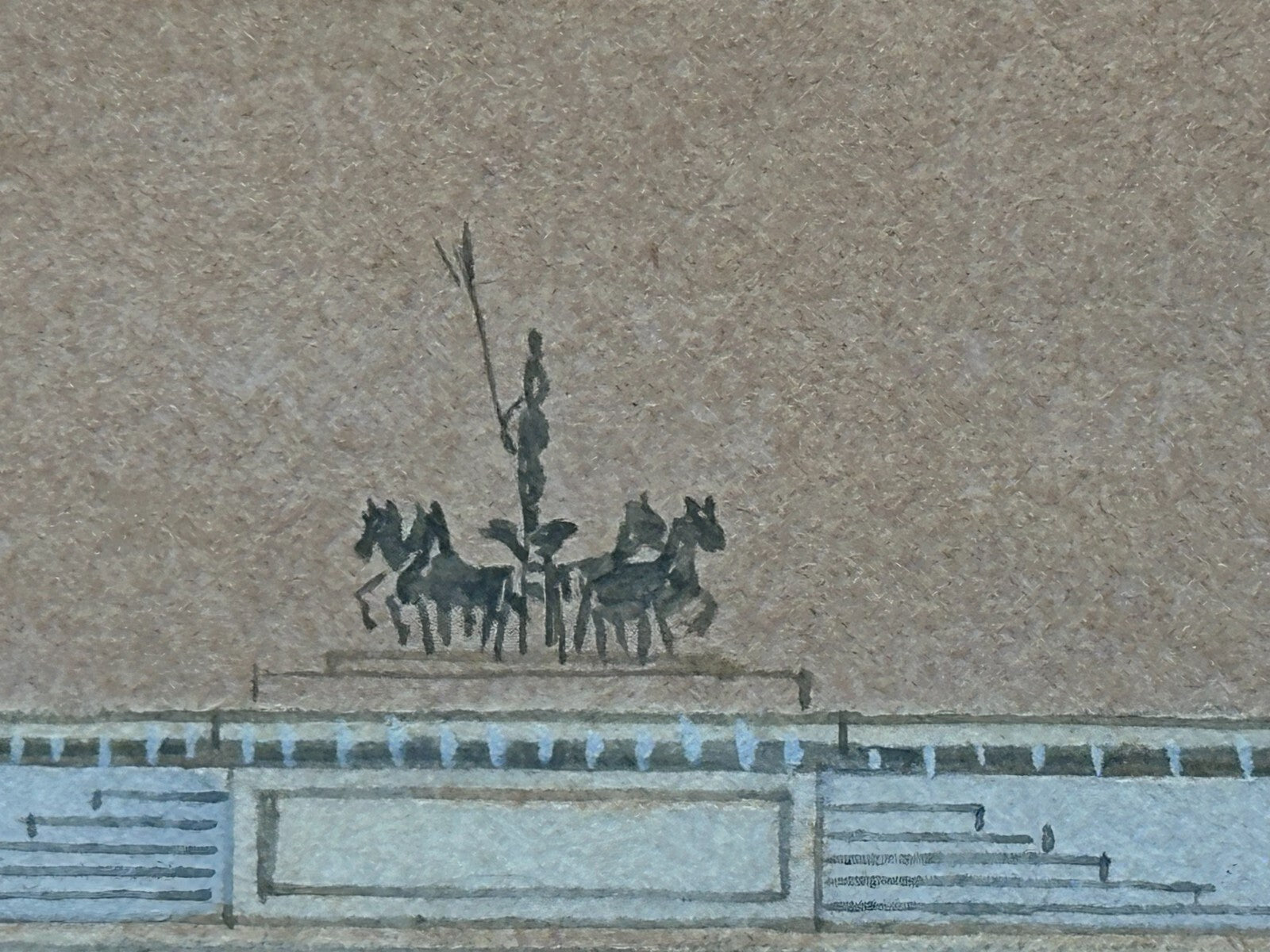 Aquarell auf Papier - P. Müller - Berlin Brandenburger Tor - Sign. gerahmt8