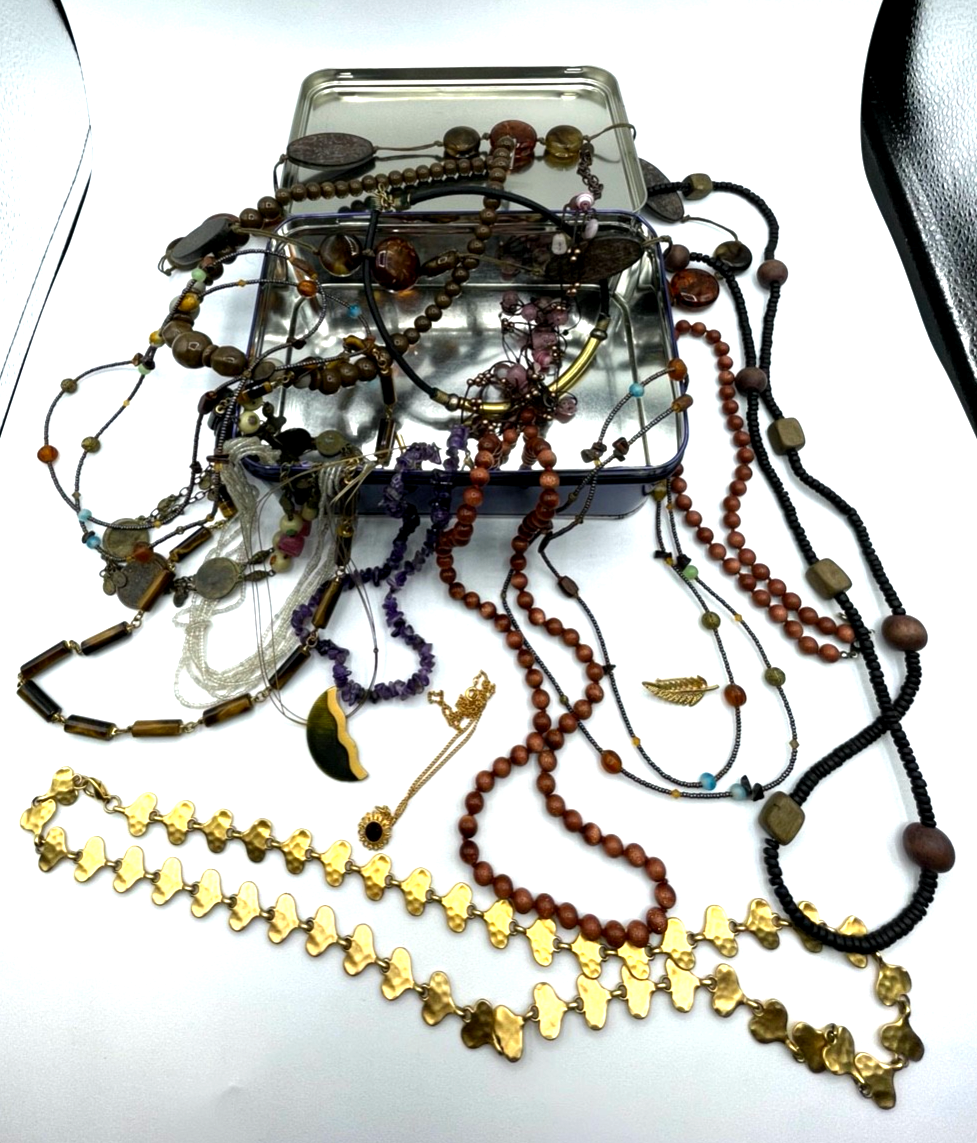 Konvolut Nr. 1A Ketten Modeschmuck gemischt sehr gepflegt vintage + neu0