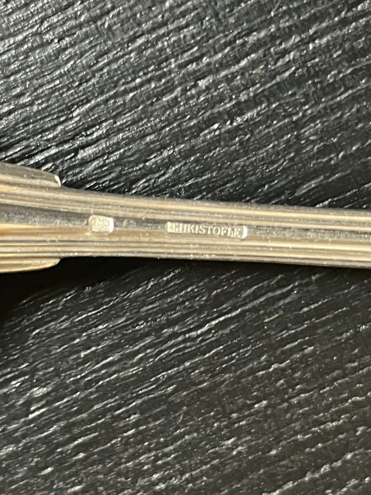 6 antike und versilberte Christofle Kaffeelöffel Model Chinon sehr gepflegt7