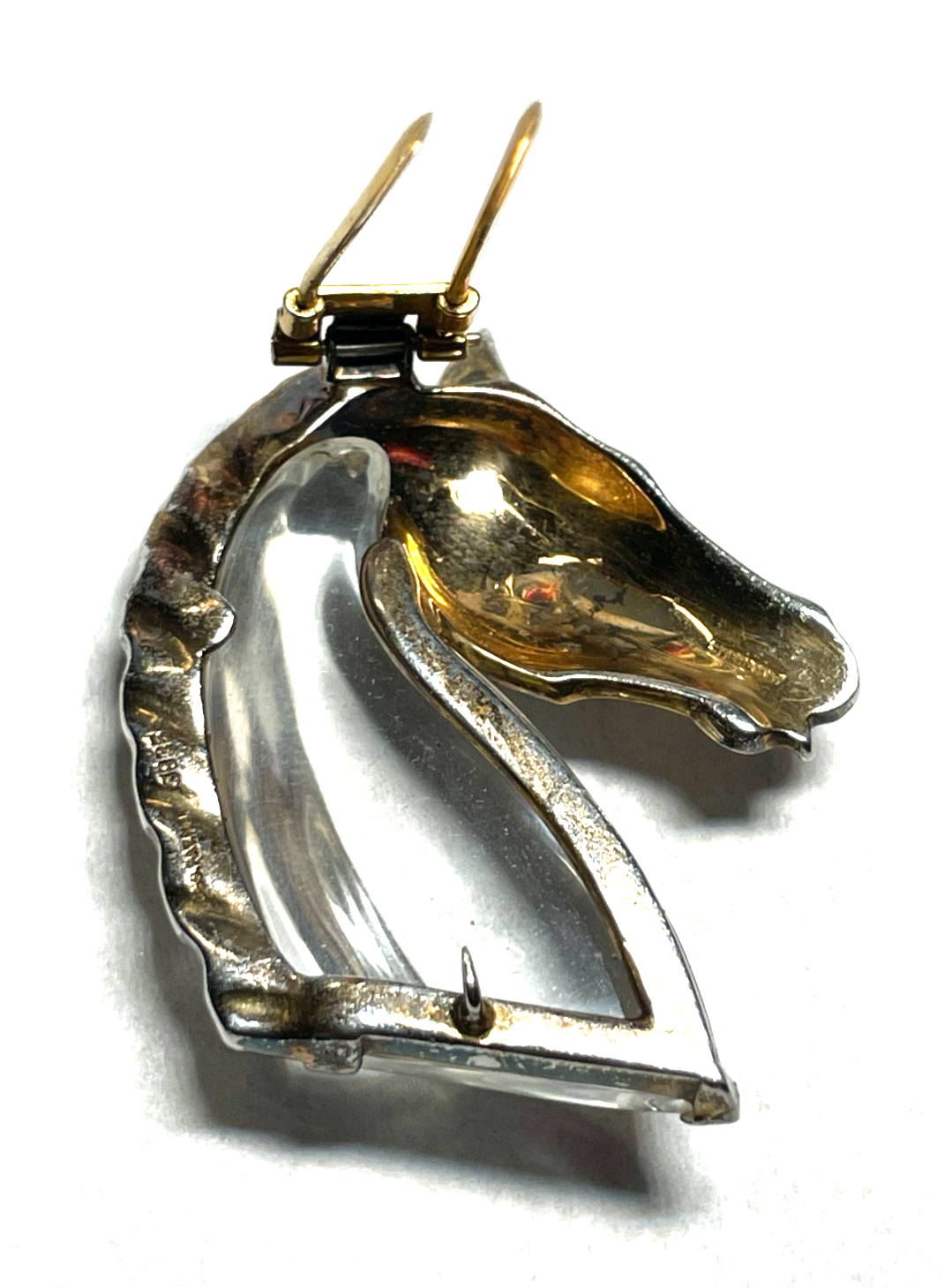 Vintage Trifari Jelly Belly Pferdekopf Brosche Sterling Alfred Philippe 194015