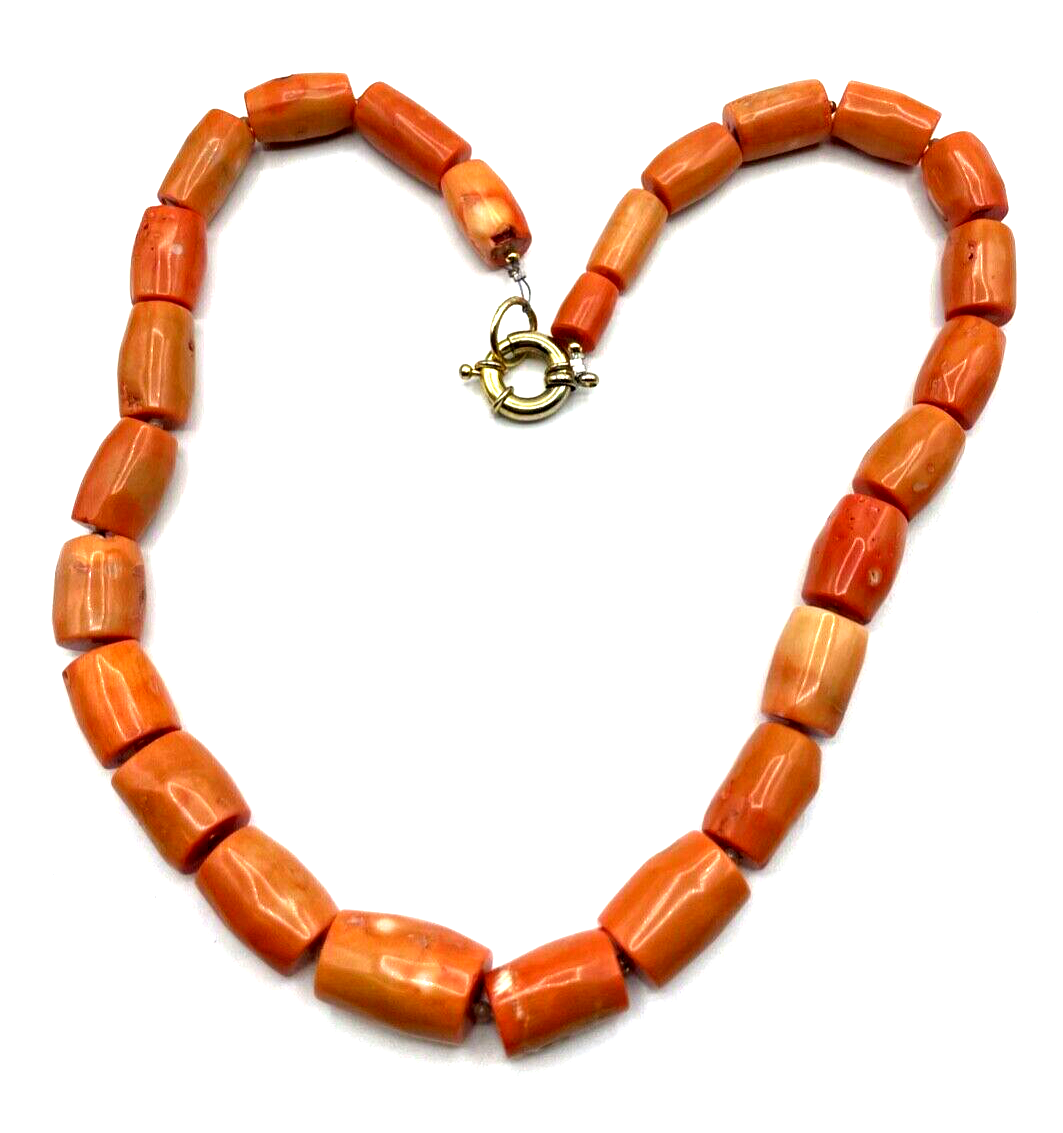Mega Korallen Kette Statement Kette Koralle Lachs farb. im Verlauf L 70cm13
