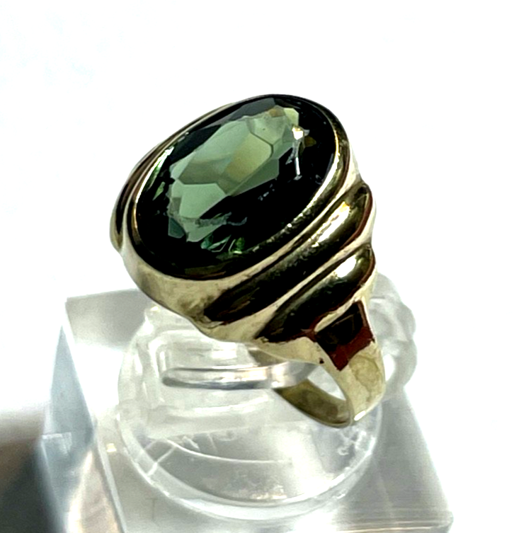 Vintage Design 333 Gold 8 K Ring Turmalin Ø 17 mm RG 54 Juwelier gebraucht4