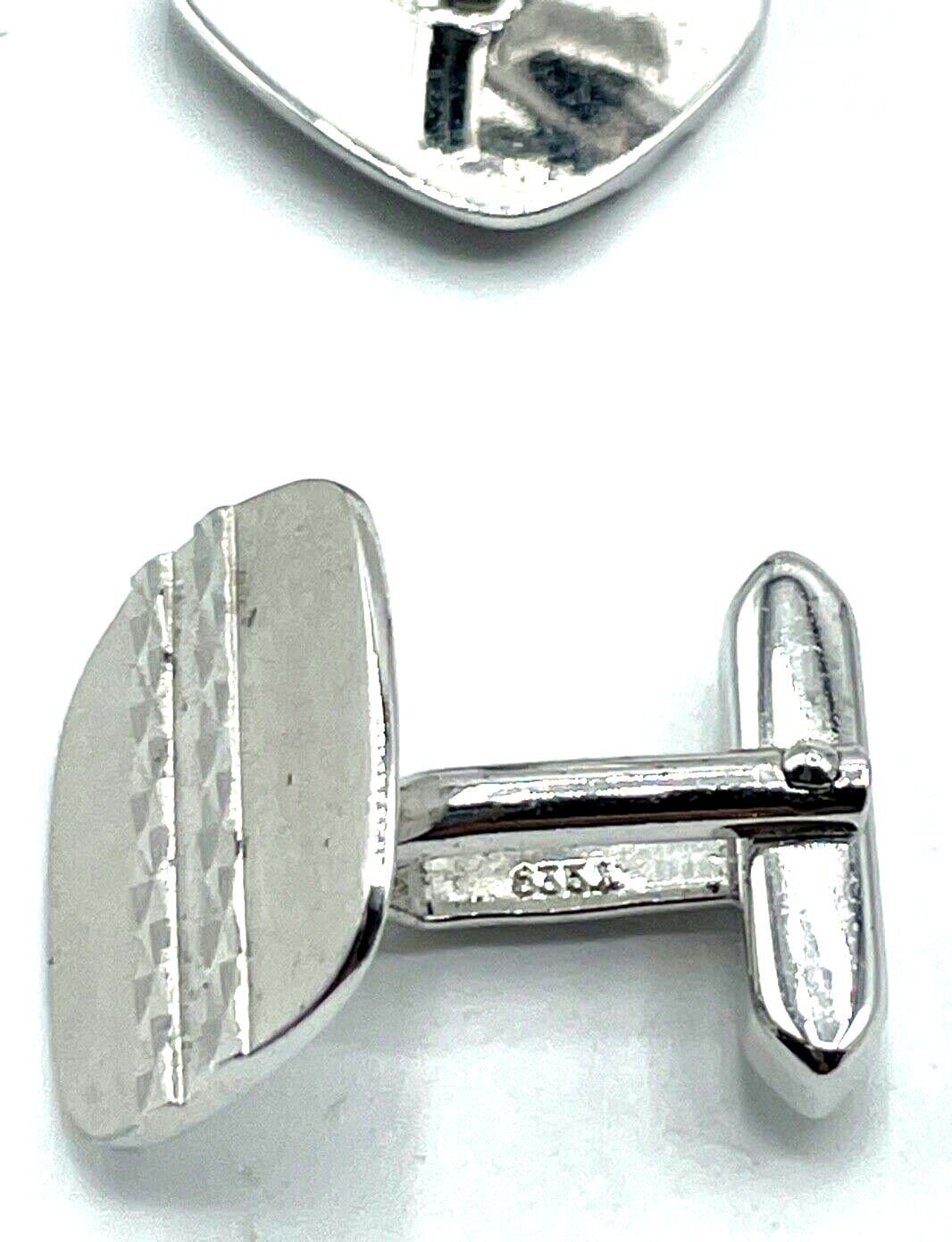 Vintage 835 Silber Manschettenknöpfe klassisch schöne Struktur Oberfläche gepfl.2