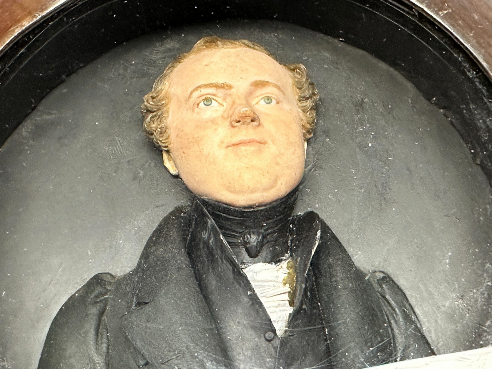 Seltene Wachs-Reliefbildnisse (Biedermeier) - Ehepaar Dörtenbach - Calw, um 18356