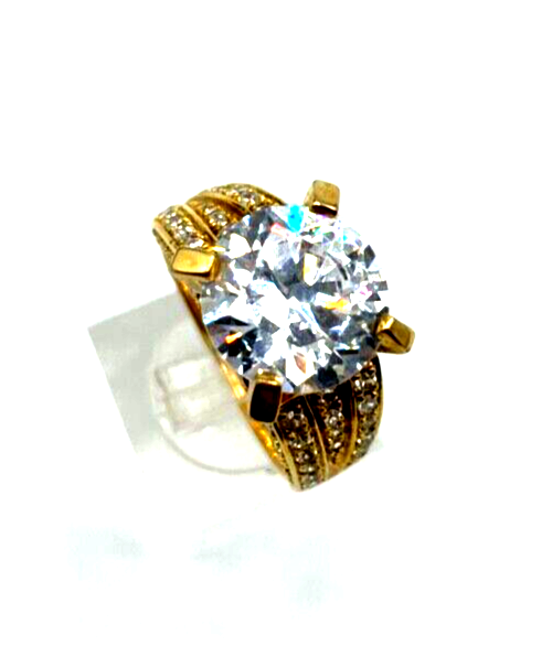 Mega Statement 925 Silber Ring Zirkonia Feuer Ø 12 mm RG 60 Ø 19 mm Cocktail4