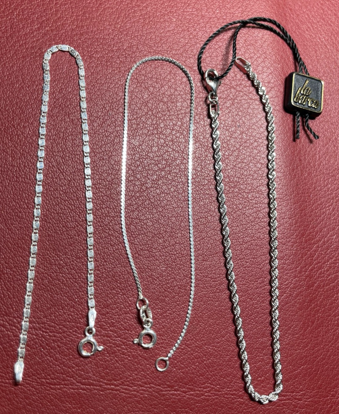 3 x ungetragene 925 Silber Armband verschiedene Kettenmuster + Länge neuwertig0