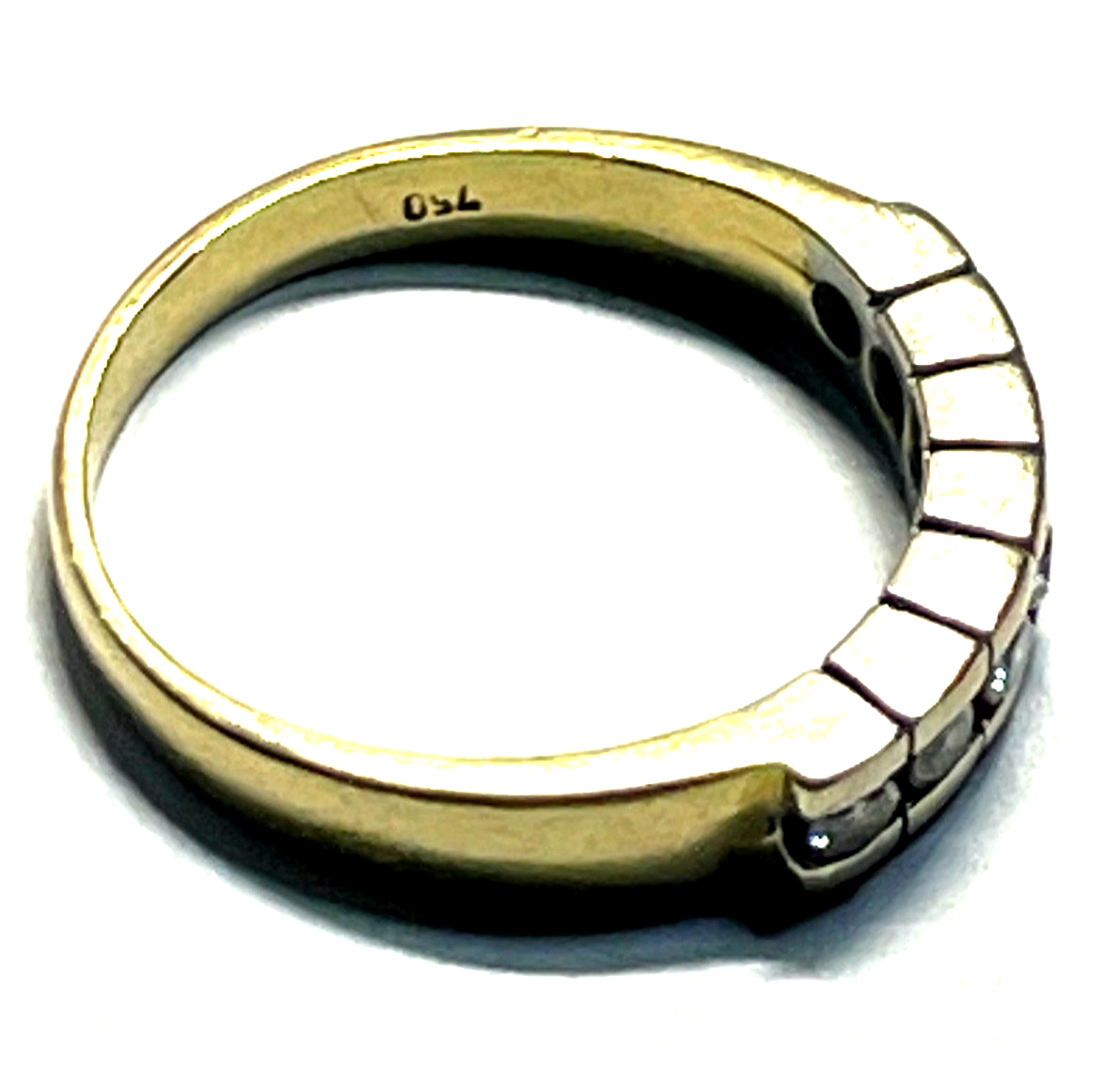 Solider massiver 750 Gold 18 K Ring 7 Brillanten 0,75ct. Ø 20 mm RG 63 Juwelier10