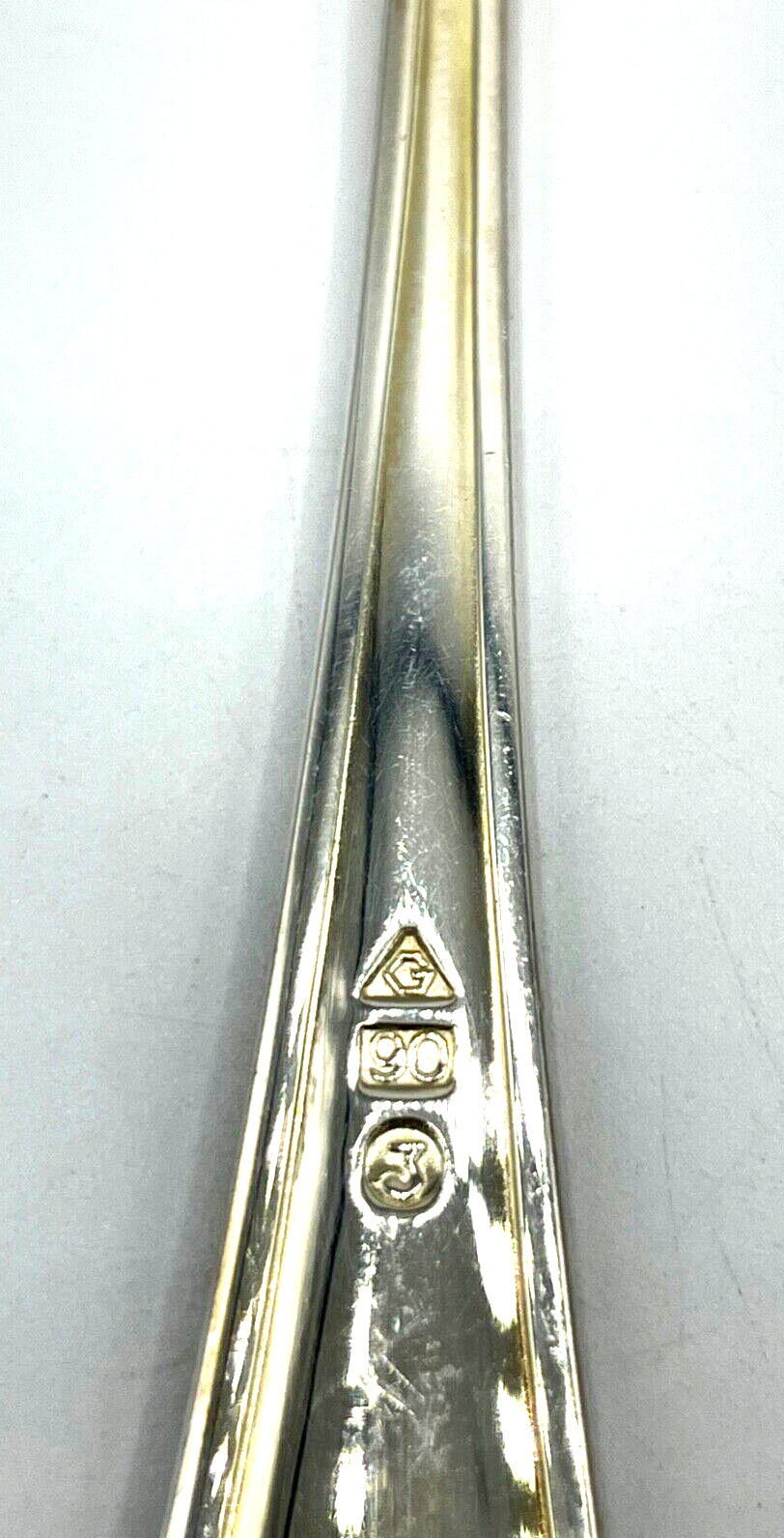 6 x Speisegabel Chippendale J Grimminger Schwäbisch-Gmünd 90 Silberauflage gepf4