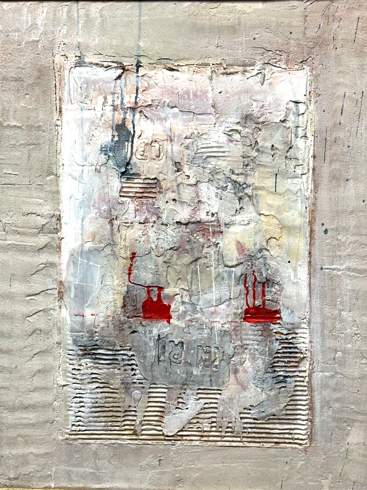 Nikola Zigon - Öl auf Leinwand Collage - Principle of Birth - gerahmt - signiert1