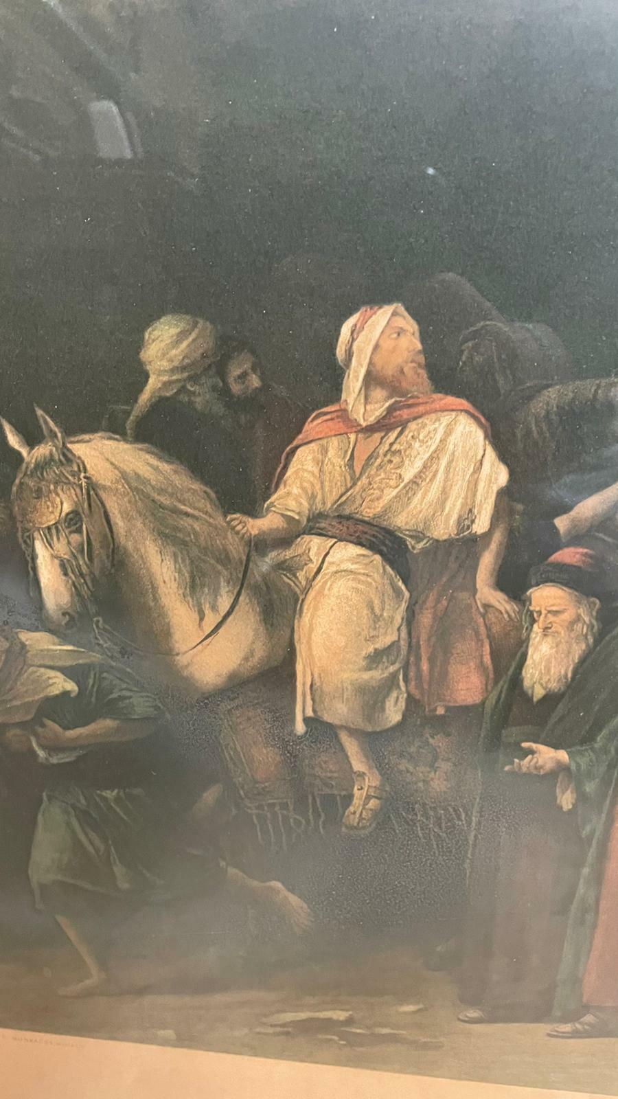 Lithographie - Mihály von Munkácsy - Ungarn - Die Kreuzigung - Gerahmt - 19001