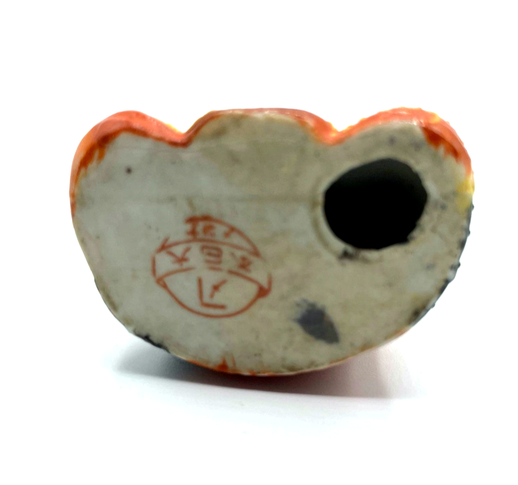 Antik Satsuma Porzellan Buddha Hankoka Moriage Handbemalt Japan um 1900 / 19204