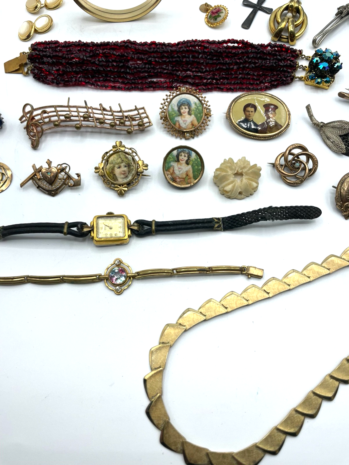 Antik Schmuck Konvolut Golddouble Dubleegold Basteln Umarbeiten + Tragen7